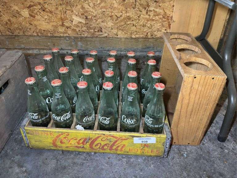 Coca-Cola Bottles in Original Crate with Bottle Carrier image