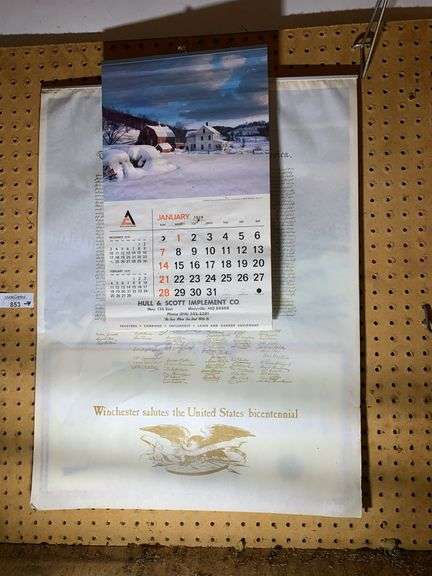 Group Lot of Advertising Calendars: Hull & Scott Implement Co. and Winchester Bicentennial image