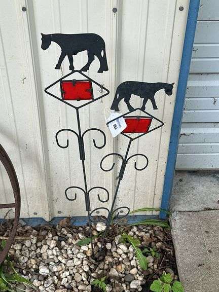 Pair of Metal Horse Reflectors image