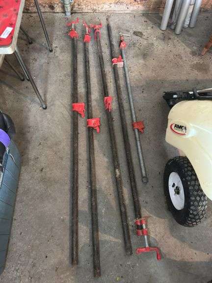 Lot of Four Pipe Clamps image