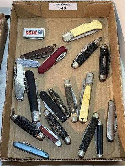 Box Lot of Folding Pocket Knives image