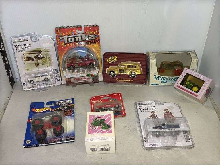 Mixed Lot of Diecast Vehicles: Greenlight, Tonka, Hot Wheels, Ertl & More image