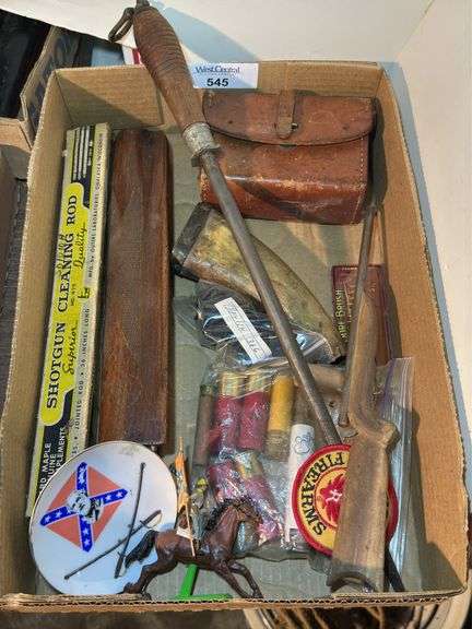 Civil War Centennial Plate, Shotgun Accessories, Leather Pouch, and More image