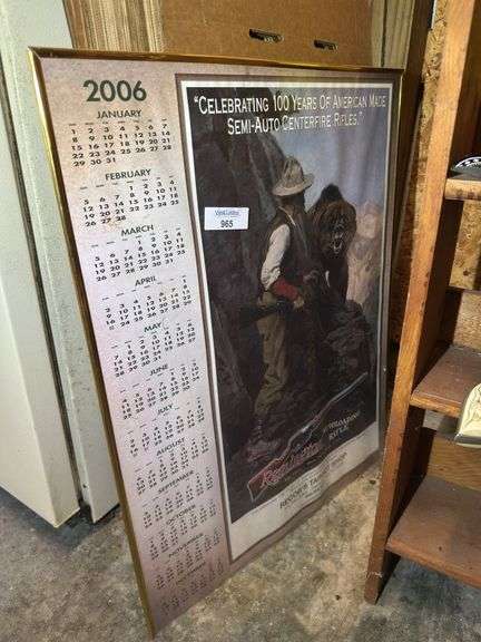 Framed 2006 Remington Rifle Calendar Print image