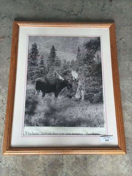 Framed Winchester Supreme Moose Print image