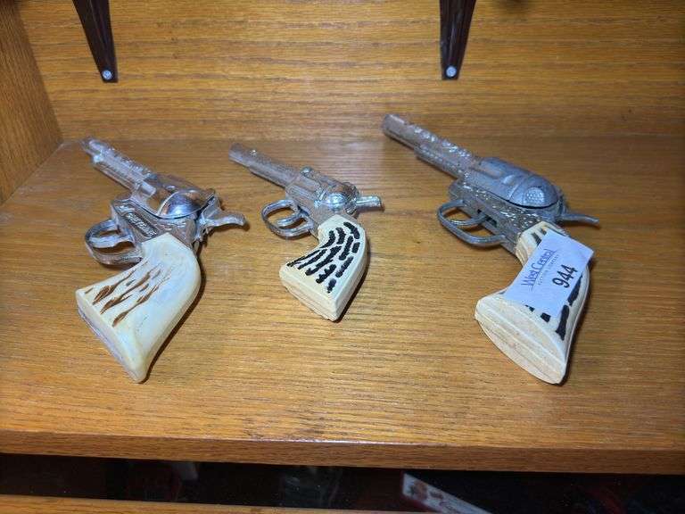Toy Cap Guns: Cheyenne and Pony Boy Revolvers - Lot of 3 image