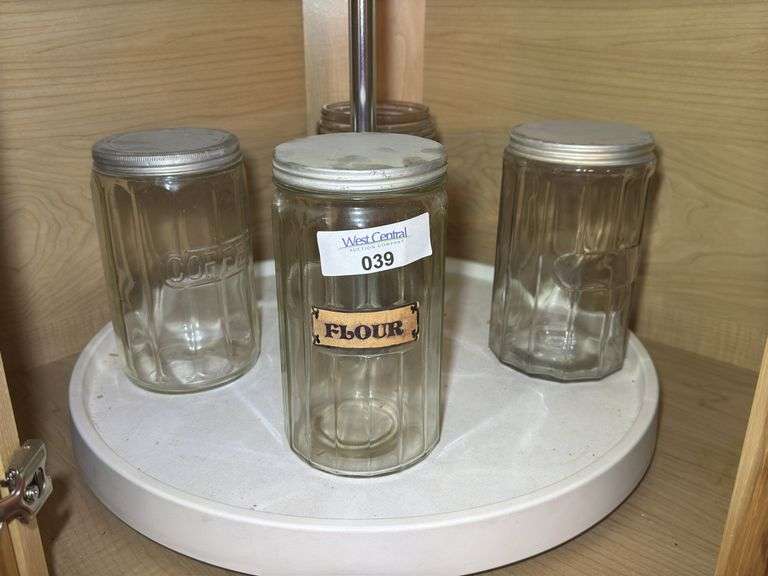 Glass Kitchen Canisters - Coffee, Flour, Etc. image