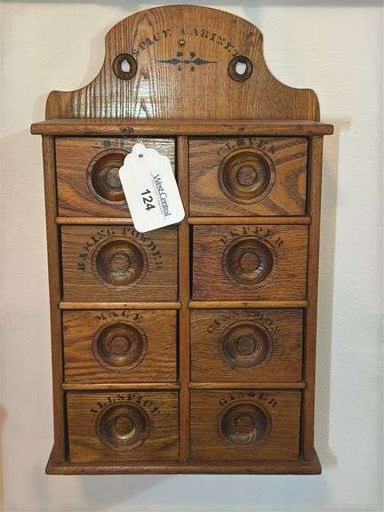 Wooden Spice Cabinet with Drawers image