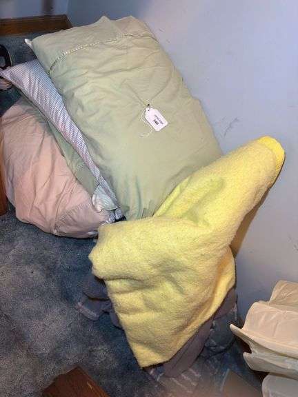 Assorted Bedding - Pillows, Sheets and Blanket image
