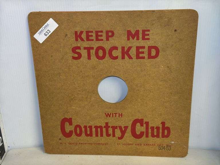 Goetz Country Club Beer Advertising Board image