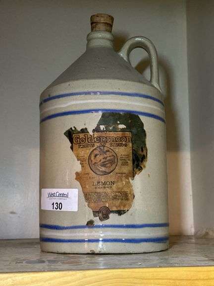 Goldenmoon Lemon Soda Syrup Stoneware Jug image