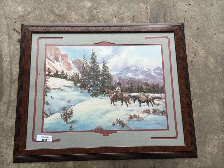 Framed Lee K. Parkinson Print: Mountain Pack Train image