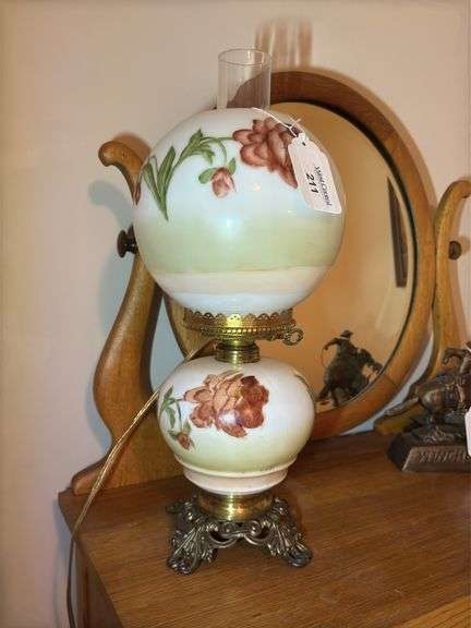 Floral Decorated Parlor Lamp image