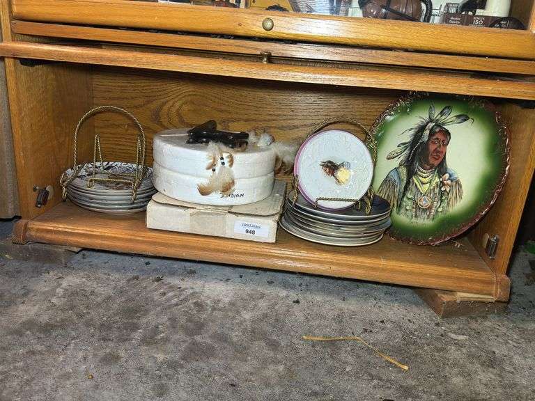 Native American Decorative Plates and Dream Catcher Lot image