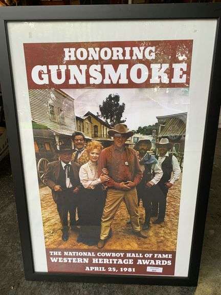 Framed Gunsmoke Western Heritage Award Poster image