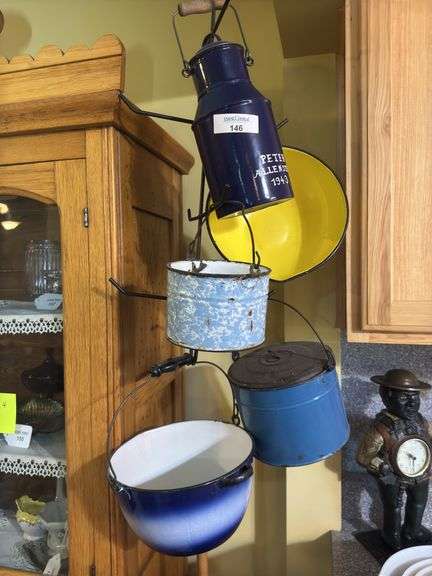 Enamelware Collection - Milk Can, Bowls, Buckets image