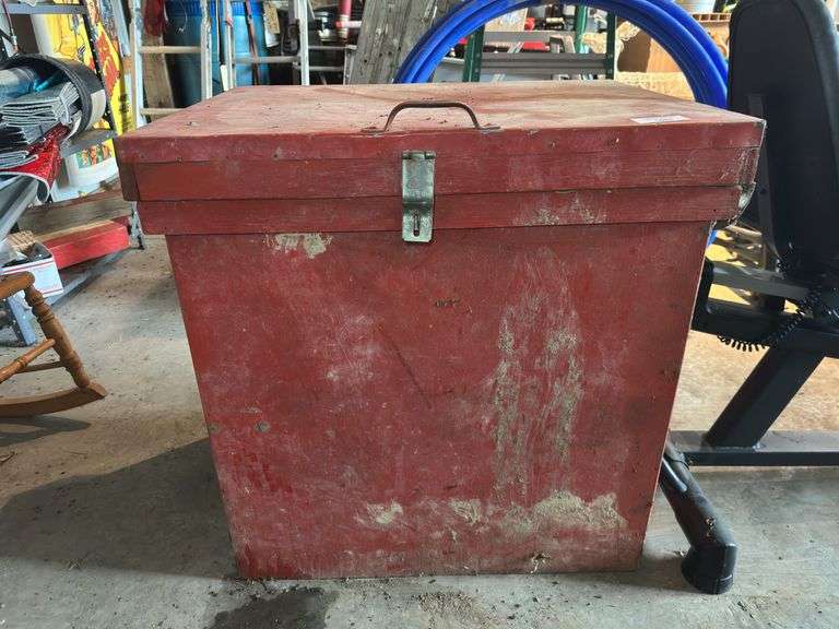 Red Wood Storage Box image