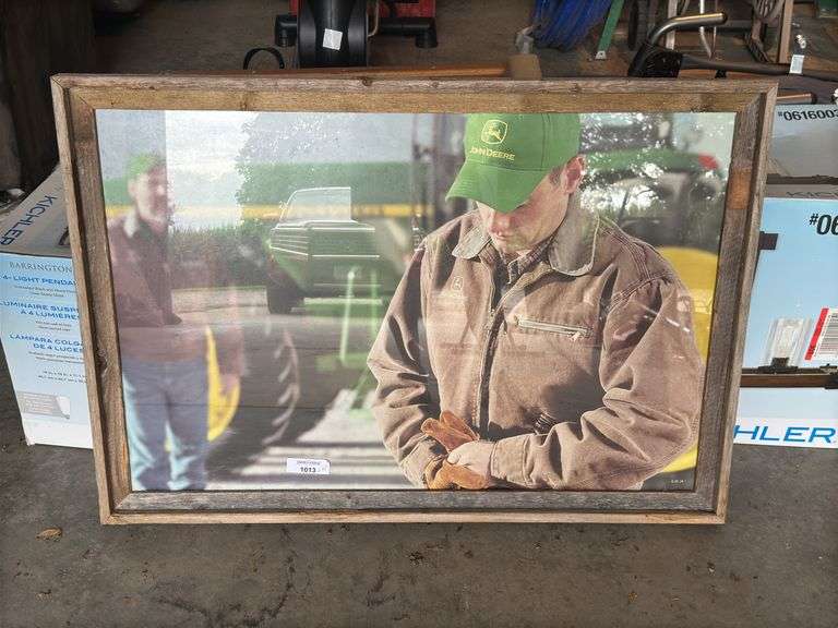 Framed John Deere Farm Equipment Print image