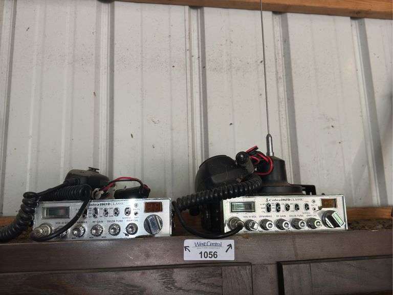 Two Cobra 29 LTD Classic CB Radios with Microphones and Antenna image