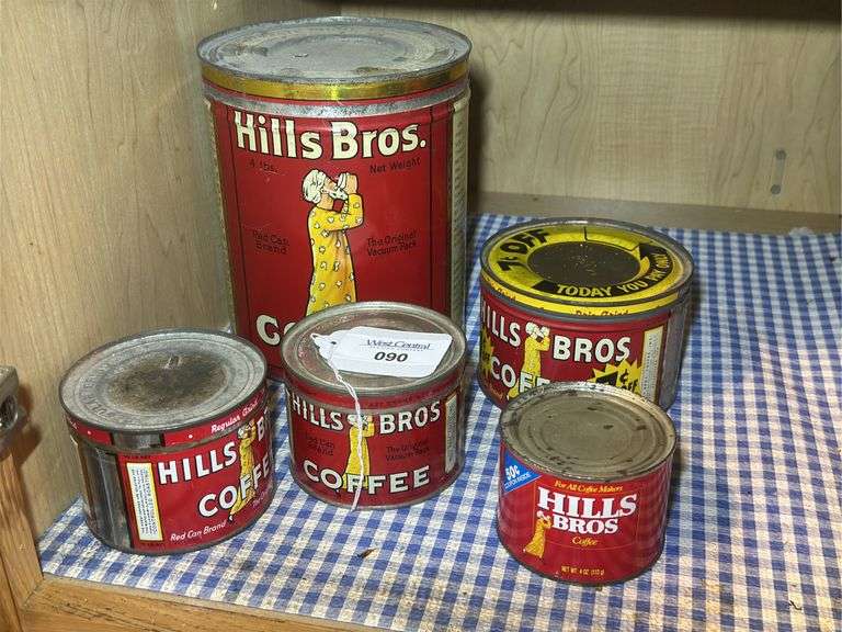 Group of Hills Bros. Coffee Cans image