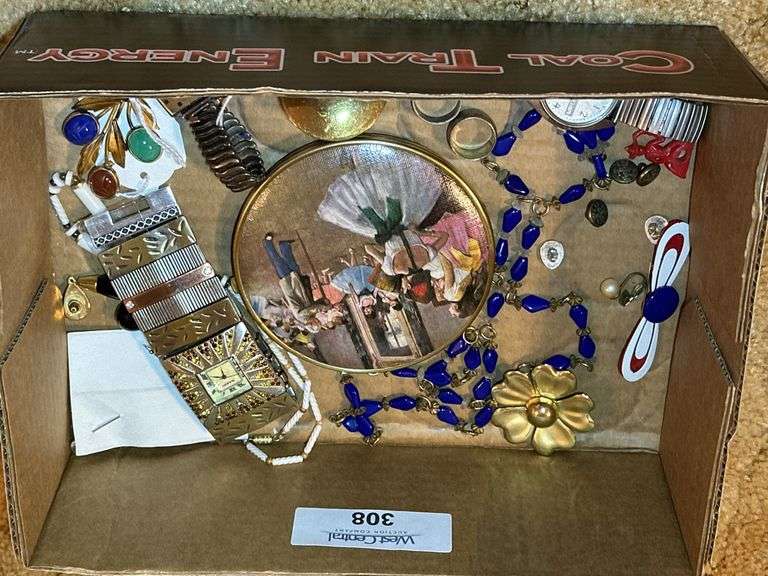Jewelry: Watches, Brooches, Necklace, Rings, Pill Box image