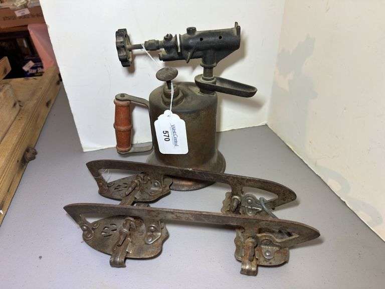 Turner Brass Works Model 450 Blowtorch and Winchester Adjustable Ice Skates image
