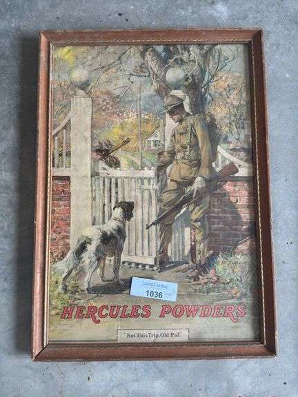 Framed Hercules Powders Advertising Print image