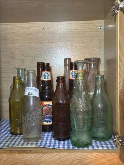 Mixed Lot of Collectible Bottles - Coca-Cola, Dr. Pepper, Watkins, Pabst Blue Ribbon image