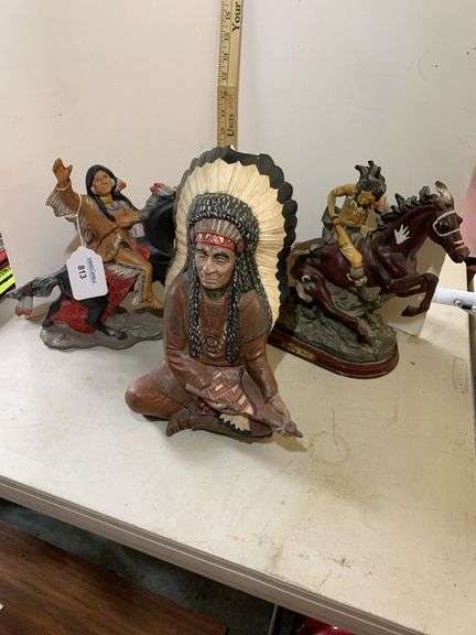 Lot of Three Native American Figurines image