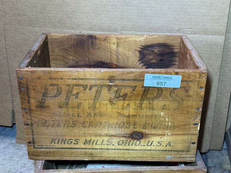 Peters Cartridge Division Wooden Ammunition Box with Shot image