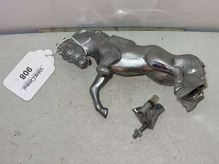 Metal Horse Hood Ornament with Light image