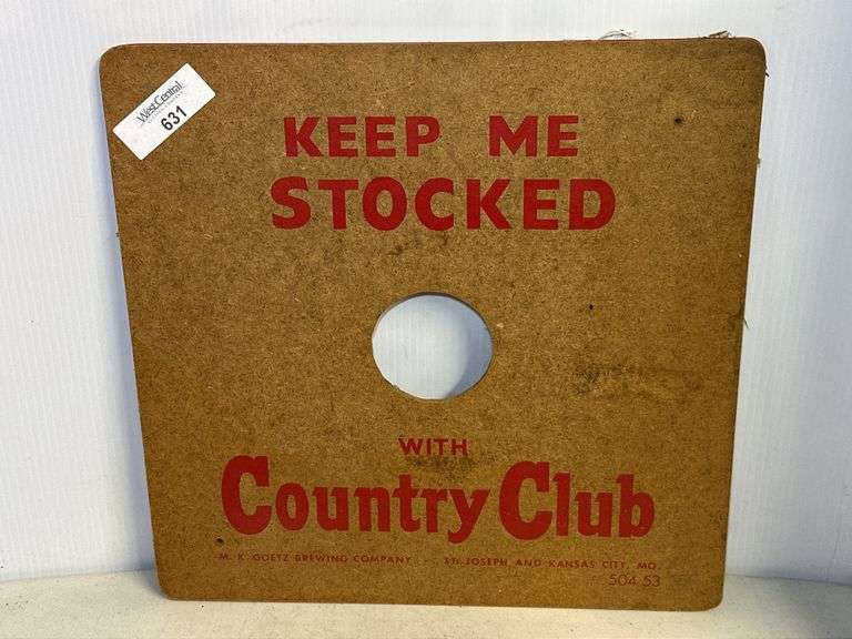Goetz Country Club Beer Advertising Board image
