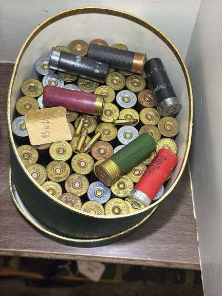 Box of 12ga Shotgun Shells and .22 Ammunition image