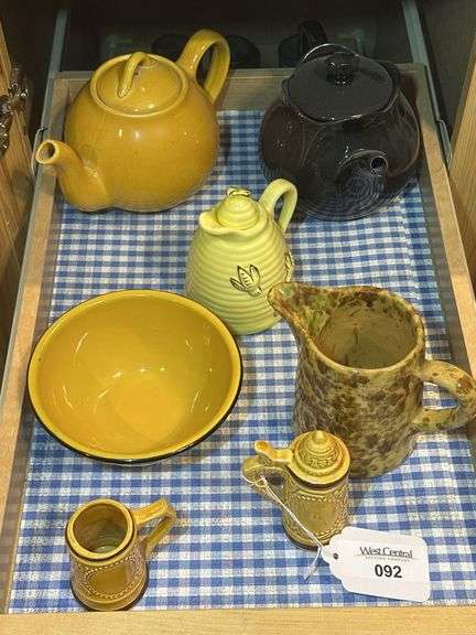 Collection of Teapots, Pitchers, and Bowl image