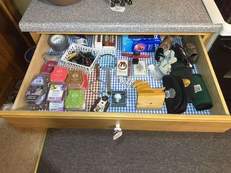 Assorted Household Items Including Scented Wax Melts, Tape, and Novelties image