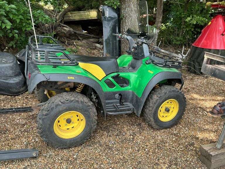 John Deere 4x4 ATV with Utility Trailer
