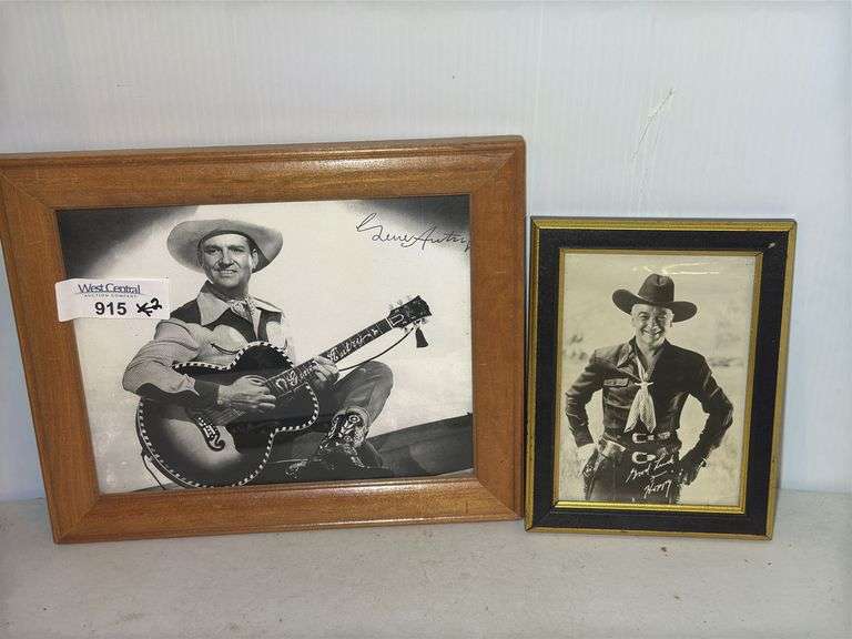 Framed Gene Autry and Hopalong Cassidy Photos image