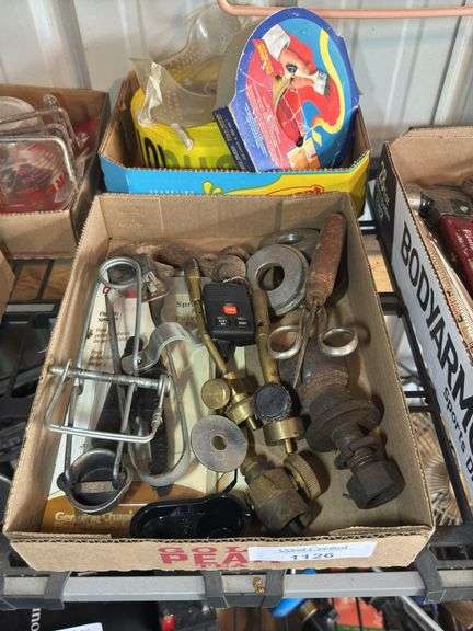 Box Lot of Various Plumbing and Hardware Items image