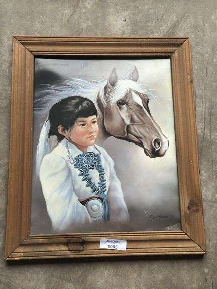 Framed Roy Mclean Girl and Horse Art image