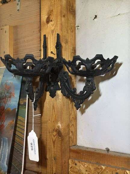 Dual Ornate Cast Iron Lamp holder image