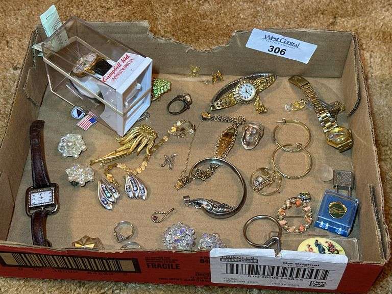 Assorted Jewelry - Watches, Pins, Earrings, Rings, and More image