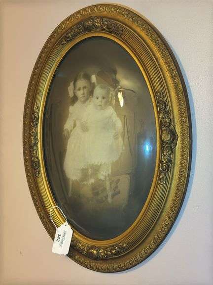 Framed Portrait of Two Young Girls image