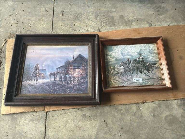 Two Framed Western Prints One by R.C. Pummill image