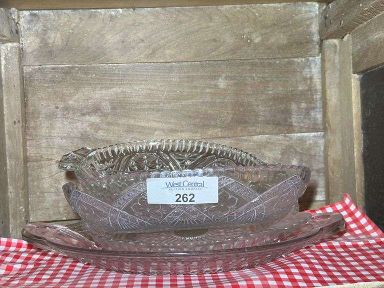 Pressed Glass Serving Dishes - Assorted Styles image