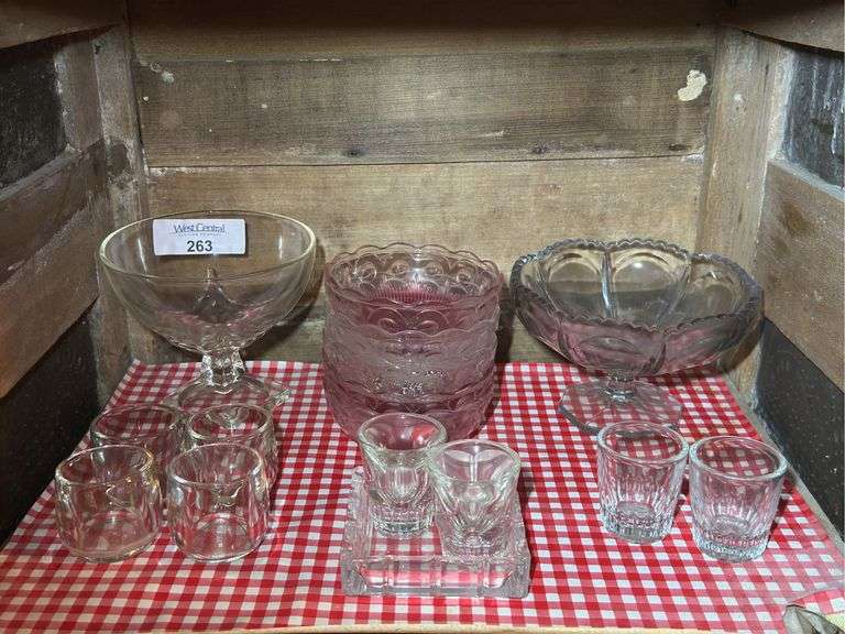 Mixed Glassware: Sherbet Dishes, Shot Glasses, and More image