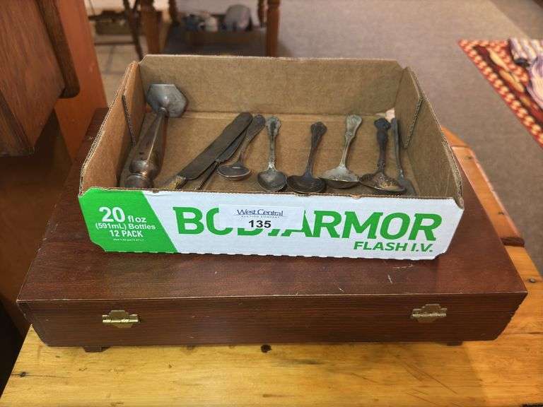 Silverplate Flatware Set with Storage Box and other flatware image