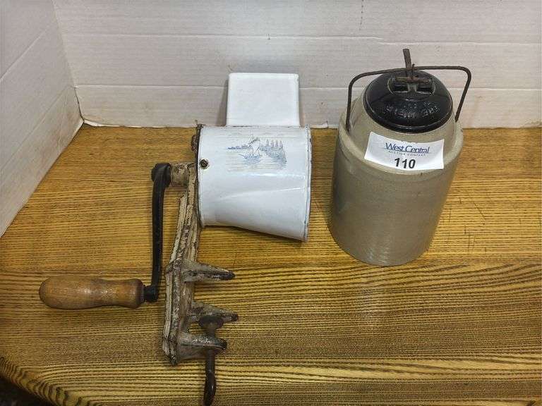 Food Grinder and Stoneware Jar image