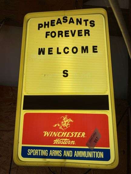 Pheasants Forever Winchester Sporting Arms Lighted Sign image