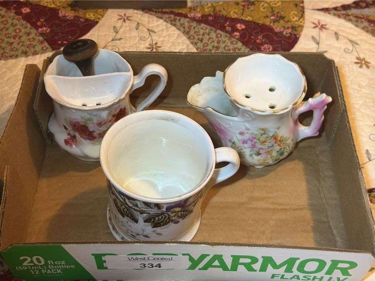 Collection of Floral Shaving Mugs & Brush image