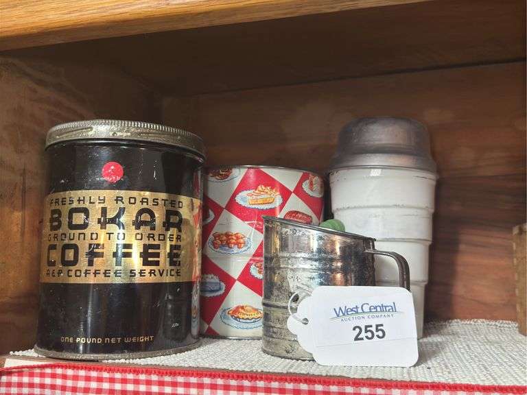 Bokar Coffee Tin, Cake Decorated Sifter, and Flour Sifter image